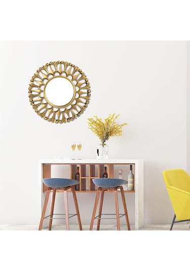 Suntek Magideal İskandinav Duvar Aynası Altın Çerçeve Koridor D