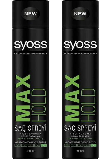 Syoss Maksimum Tutuş Sprey 400 ml x 2 Adet