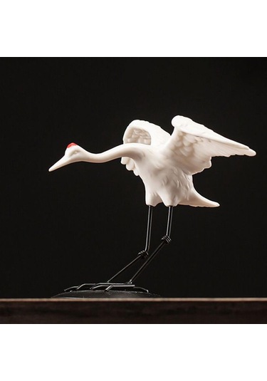 Homyl Vinç Heykeli Heykelcik Modern Minimalist Kuş Süsü Stild