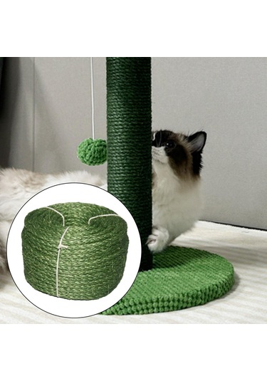 Suntek Kedi Tırmalama Direği El Yapımı 3 Telli Ağır Yeşil