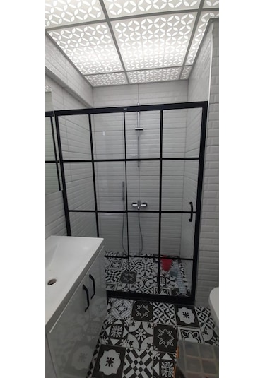 Blackline Luxuryline Siyah İki Duvar Arası Cam Duşakabin H:190 Siyah