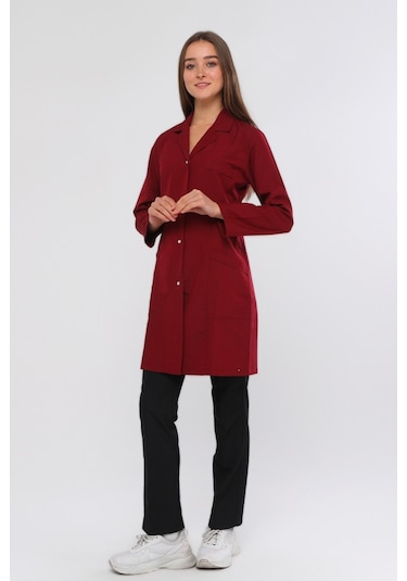 Uniprom Kadın İş Önlüğü Temizlik Görevlisi Hademe Aşçı Stajyer Bordo