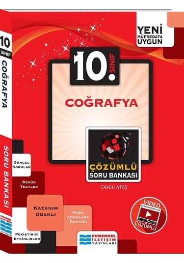 10.Sınıf Coğrafya Video Çözümlü Soru Bankası - Doğu Ateş - Evrensel İletişim Yayınları