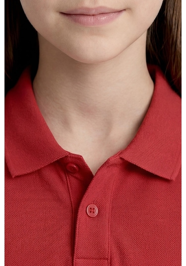Tommy Life Fiesta Polo Yaka Standart Fit Basic Unisex T-shirt - 11330 KIrmızı