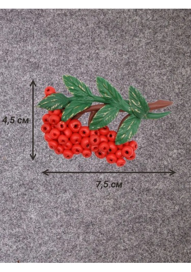 Clayfairy Sonbahar Üvez Salkımı Broşu 259734744 Yeşil