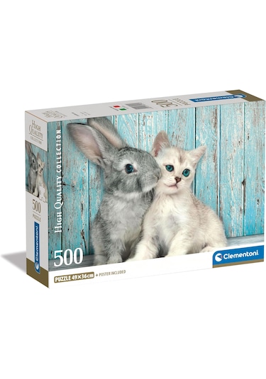 Clementoni 500 Parça Cat & Bunny Puzzle