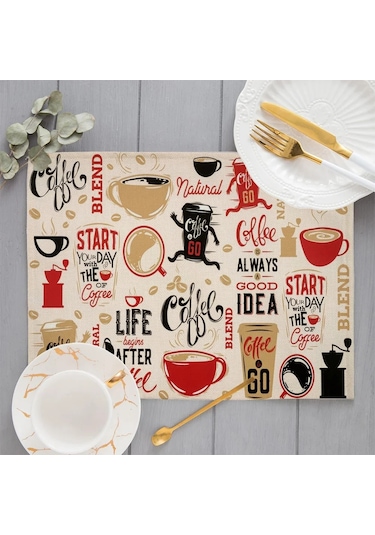 Yemek Placemat Keten Masa Matı Çocuk Sofra Takımı Karikatür Yemek Masası Disk Pedleri Bardak Altlığı Peçete Tabak Bar Mutfak Yer Örtüsü Le1137, 1 Adet 32x45cm Diğer