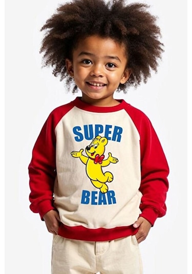 Unisex Çocuk Sweatshirt - Kırmızı KIrmızı