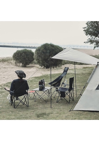 Bloomnest Taşınabilir Kamp Sandalyesi Siyah Altın - Siyah, Katlanır, Hafif, Spor, Açık Hava Altın - Siyah