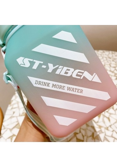 Novahub Yb0715 Bpa-free Fda 1500 Ml Sarı Su Şişesi Motivasyonlu Tasarım 615