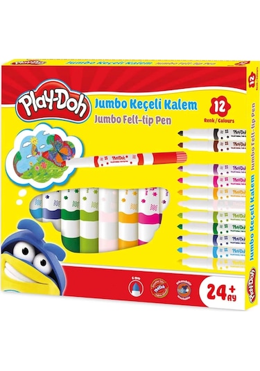 Play-Doh Jumbo Keçeli Kalem 6 mm 12'li