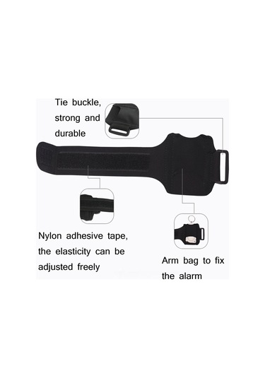 Sones Plapıe Yy-705 120 Db Açık Hava Sporları Koşu Kişisel Alarmı Siyah + Geleneksel Bileklik