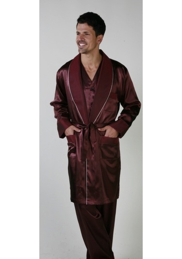 Ancelo 333 Saten Pijama Takım Ve Robdöşambr 3Lü Damat Çeyiz Set