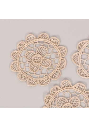 Tığ Örgüsü Dantel 6'lı Bardak Altlığı 10 Cm Diğer