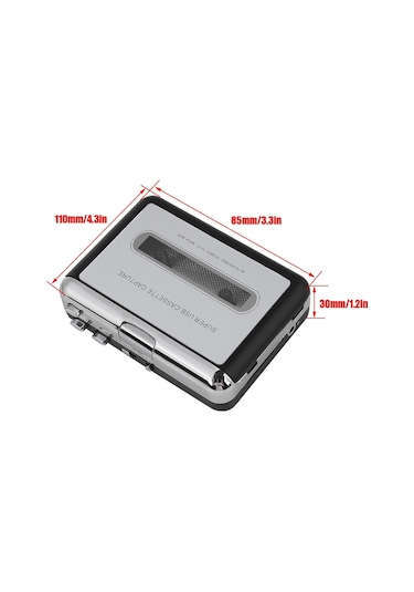 Springsun 4.3 İnç Kaset Çalar, Kaset Kasetini Mp3 Ses Dönüştürücüsüne Dönüştürücü, Walkman Kaset Çal