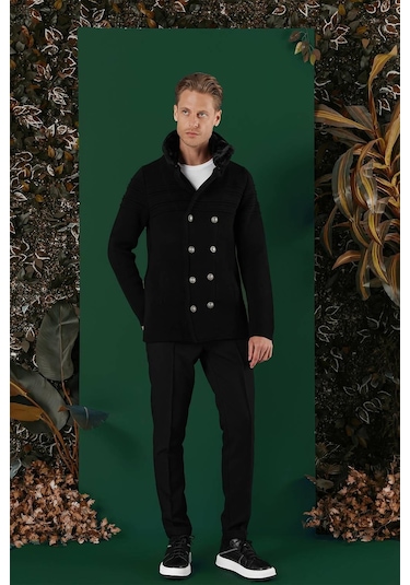 02 Slim Fit Siyah Spor Kaban Siyah