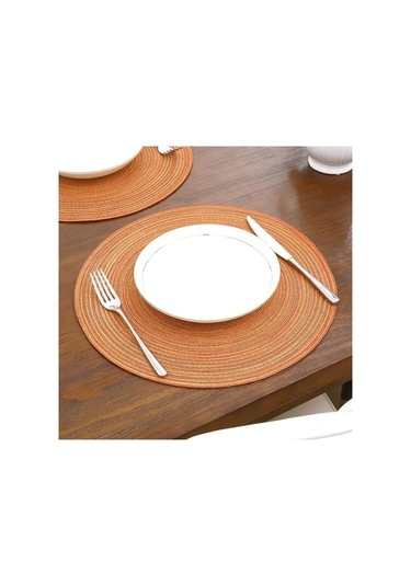 Ulzyvf Yuvarlak Yıkanabilir Servisi Servisi Örgülü İnç Diğer Amerikan Amerikan Adet 15 Ex Diğer