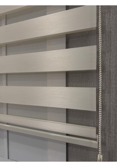 Donatti Bambu Zebra Stor Güneşlik Perde Krem Krem