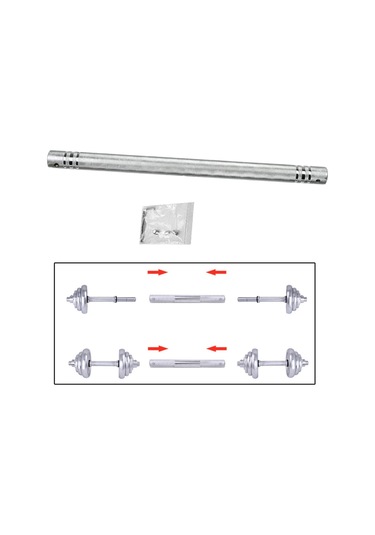 Dolıty Halter Bağlantı Çubuğu Fitness Ekipmanları 50cm