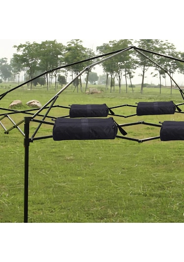 Homyl Gölgelik Kum Torbası Çadır Ağırlıkları Çanta Siyah