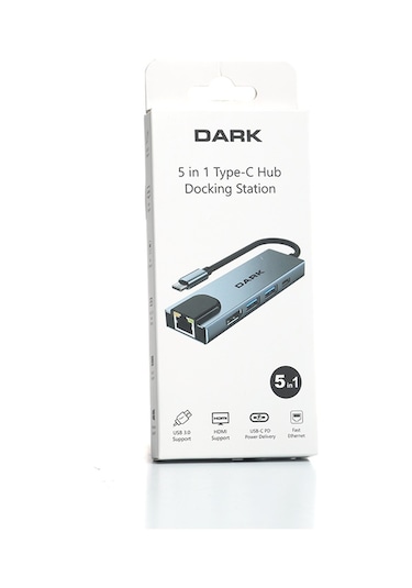 Dark Usb 3.1 Type-c To Ethernet Hdmi Usb-c Pd 65w Dk-ac-u31x46