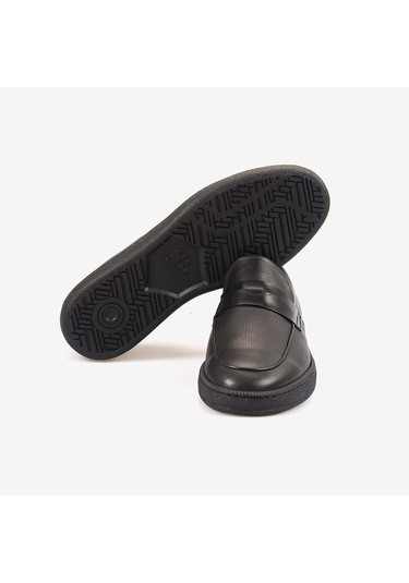 Mocassini Gold Hakiki Deri Erkek Günlük Ayakkabı 7651 Siyah Buffalo