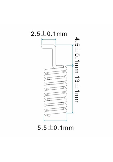 868mhz Helical Yay Anten 2.15dbi Kazanç Rf Haberleşme Kablosuz