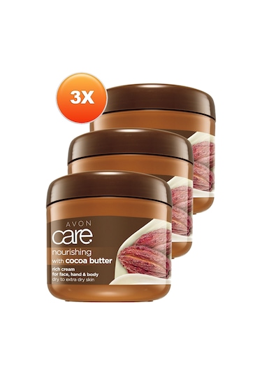 Avon Care Kakao Yağı Yüz El ve Vücut Kremi 3 x 400 G