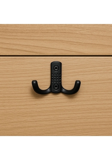 Noktalı Portmanto Vestiyer Duvar Dolap Elbise Askısı Siyah Metal Kapı Askılığı Askılık 10 Adet Siyah