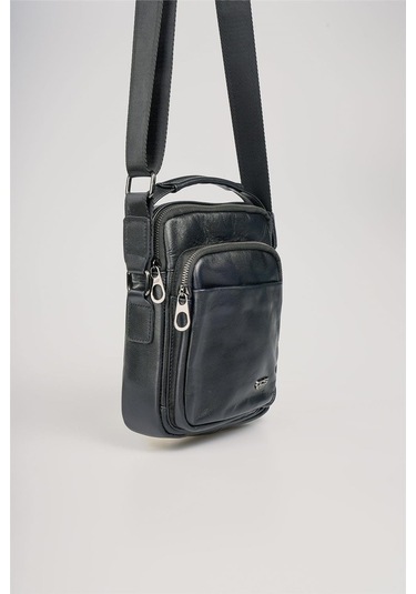 Ççs 31591 Hakiki Deri Askılı Çanta Siyah