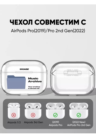 Yamcase Airpods Pro, Pro 2 Şeffaf Kulaklık Kılıfı 229898455 Beyaz