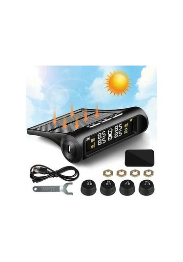 Didadodo Kablosuz Solar Tpms, Lastik Basıncı Ve Tuture İzleme Sistemi 4 Harici Sensör 4.3 L Renkli Ekran