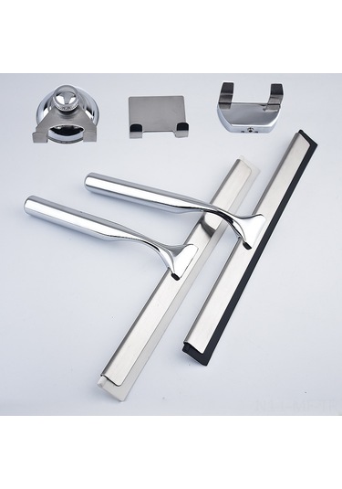 Mufunye Ev Kullanıma Zincirli Çelik Ve Çinko Alaşımlı Cam Temizleyici, Siyah Reçine Şeritli, Süper Emici, Tek Taraflı, Paspaslı, 40 Adet Kutulu Paket Diğer