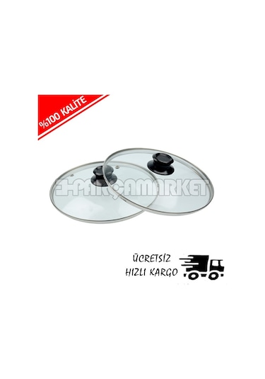 Tüm Tencereleriniz Ile Uyumlu Cam Kapak 1 Adet Cam Kapak 24 Cm-24 Cm