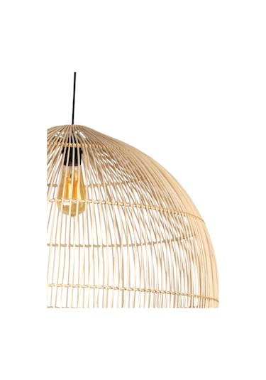Balon Rattan Avize Saman Sarısı