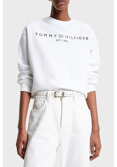 Tommy Hilfiger Bayan Sweat Ww0ww39791 Ycf Beyaz Beyaz Tommy Hilfiger Bayan Sweat Ww0ww39791 Ycf Beyaz Beyaz