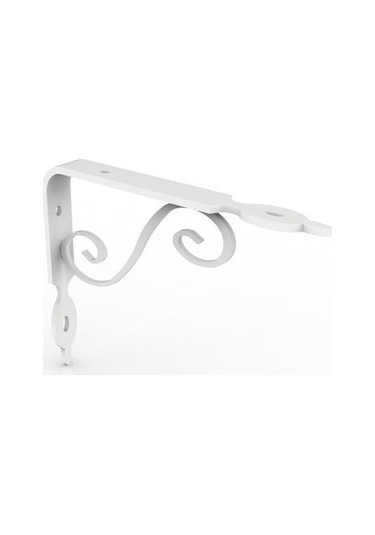 Ferforje Dekoratif Raf Altı Raf Ayağı Konsol Beyaz 25 Cm N11.25934