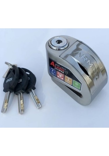 Armor 606Mva 6 Mm Renkli Alarmlı Disk Kilidi