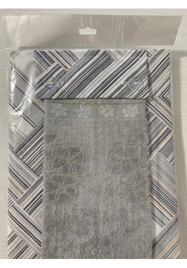 Nivemeshome Gri Kadife Havlulu Mutfak Önlüğü Gri