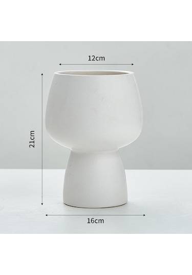 Suntek Magideal Modern Ekici Çiçek Vazo Beyaz