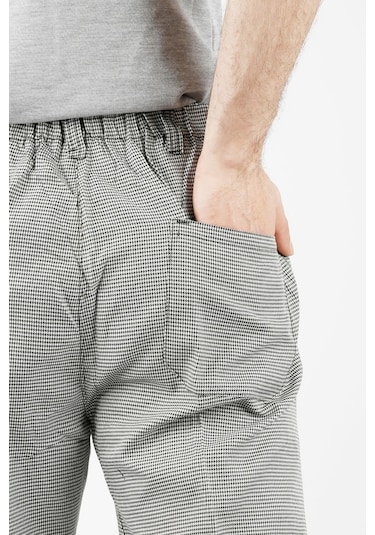 Uniprom Erkek Doktor Hemşire Aşçı Hizmetli Pantolon Alpaka Kumaş Kareli Siyah - Beyaz