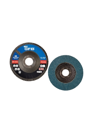 Gfb Zirkonyum Flap Disk Zımpara 115 MM 100 Kum
