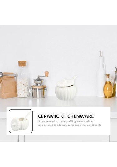 Ulzyvf Ve Set Servis Seramik Şeklindeki Kasesi Kabak İçin Depolama Çorba 110ml Ry 110ml