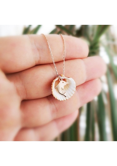 Rose Gümüş Deniz Kabuğu Yunus Kolye G789Kl Altınsepeti