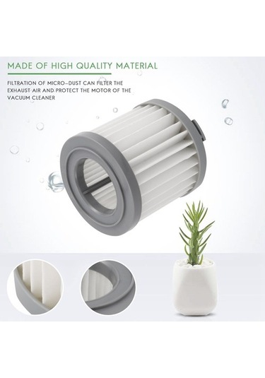 Unimarket Quarter Stone Xiaomi Jımmy Jv51 Jv53 Jv83 Için 3 Adet El Tipi Kablosuz Filtre -gri Süpürge Yedek Parçaları