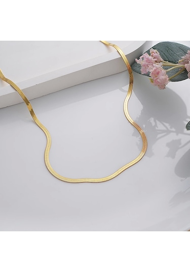 925 Ayar Gümüş Balık Sırtı Zincir Unısex Kolye Gümüş