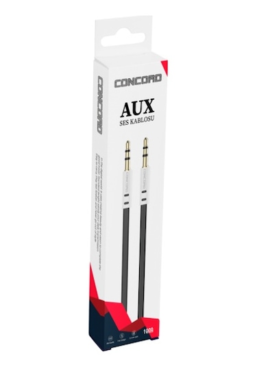 Concord C-816 M To M Flat Noodle 1M 3 5Mm Aux Kablo