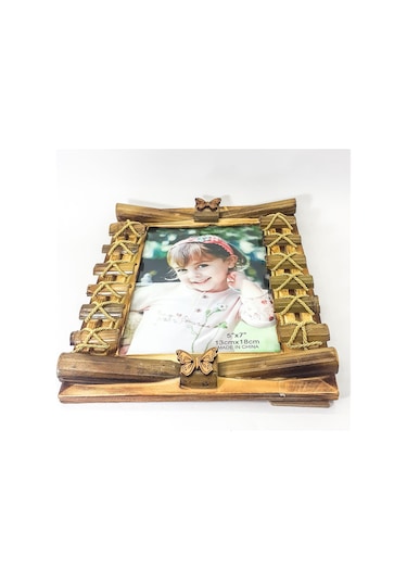 Kişiye Özel Ahşap Bambu Desenli Çerçeve 112