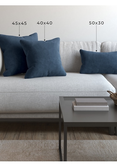 Br Demor Home Soft Series Güvercin Mavisi Kırlent, Yastık Kılıfı Güvercin Mavisi