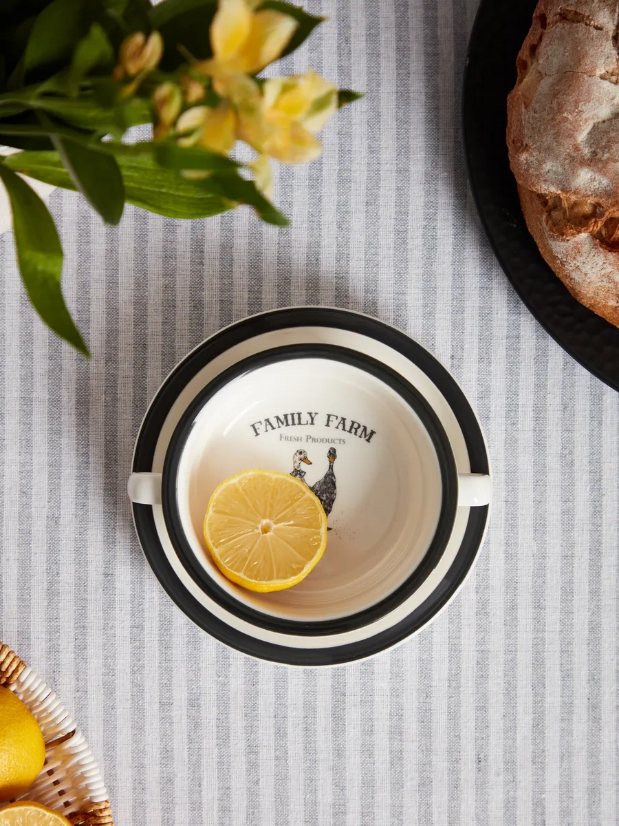 Lefard Soupy 250 Ml İle Tabak "family Farm" Porselen 145524607 Beyaz